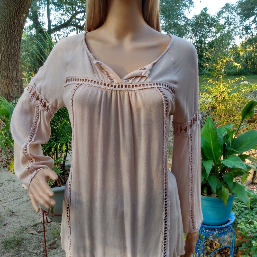 Imaginary Voyage long sleeve designer blouse
